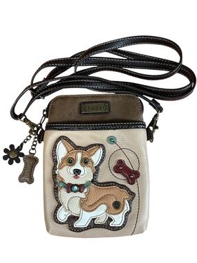 Chala Corgi Puppy Dog Cell Phone Purse Mini Crossbody Bag